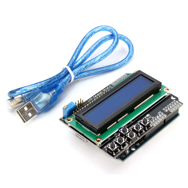 Arduino-Compatible UNO R3 + LCD 1602 Keypad Shield Kit For Arduino