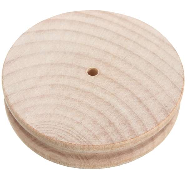 5.3cm Diameter Round Wood Edge Slicker Leather Burnisher DIY Leather Tool