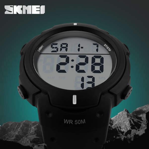 SKMEI 1068 LED Digital Big Dial Warterproof Outdoor Sport Quartz Watch