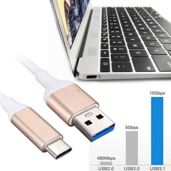 Alloy Shell USB 3.1 Type C Male to USB 3.0 Charge Data Cable For Tablet