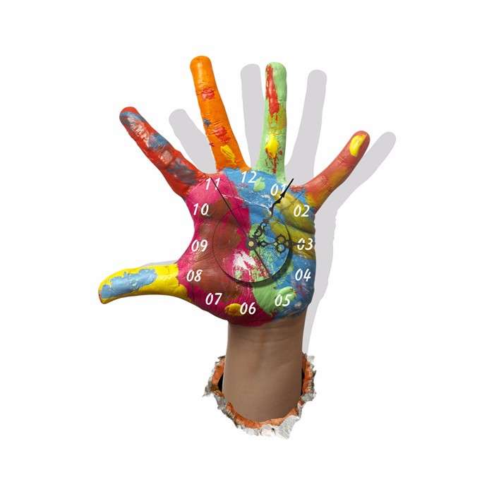 PAG STICKER 3D Wall Clock Sticker Pigments Hand Wall Hole Decals Home Wall Deco