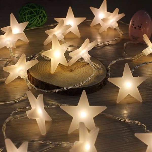 3M 30 LED Battery Operated Five-pointed Star Fairy String Light for Christmas W