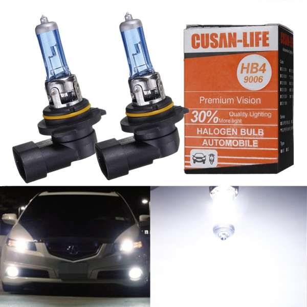 2 x 9006 HB4 White Fog Halogen Bulb High Power 55W Car Headlight