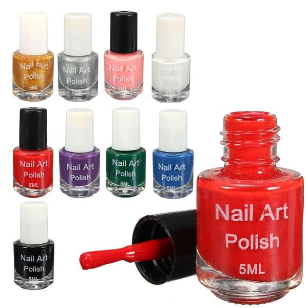 11 Colors 5ml Nail Art Stamping Polish for Template Printing Stamp