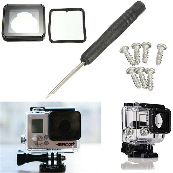 Waterproof Cover Lens Housing Protecting Replacement Kit Set For Gopro Hero 4 3