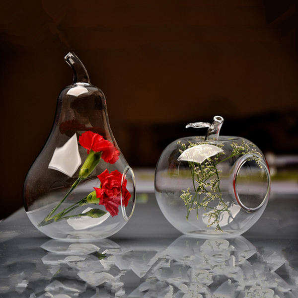 Apple/Pear Shape Crystal Hydroponic Plants Terrarium