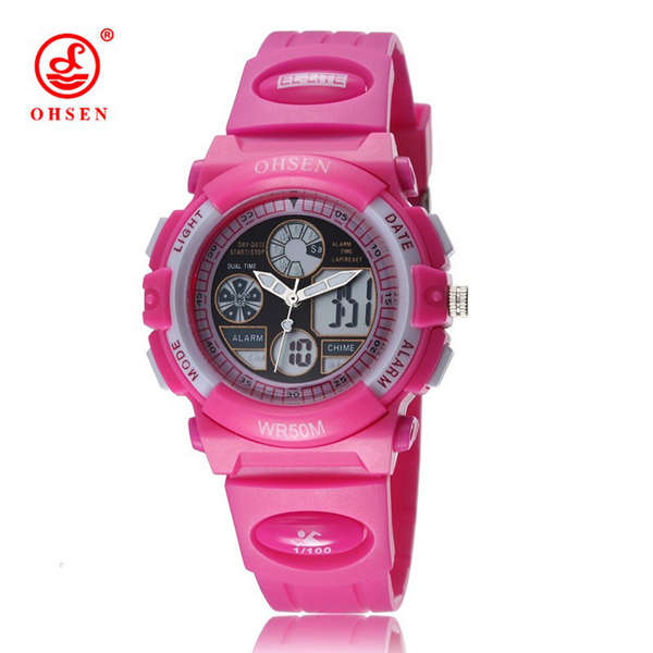 OHSEN AD1502 Women Girls Fashion LED Sport Watch
