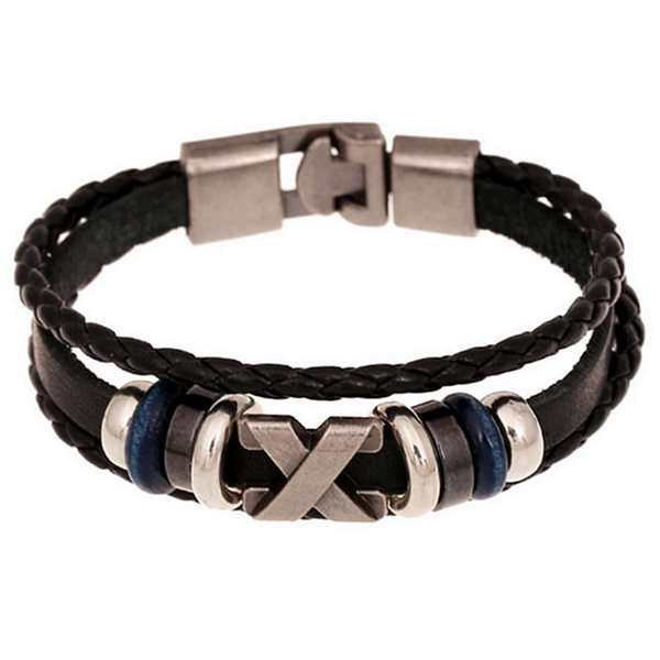 Handmade Multilayer Braided Leather Bracelet Wristband For Men Women