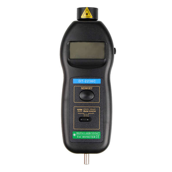 DT2236C Digital Laser RPM Tachometer Contact Measurement Tool
