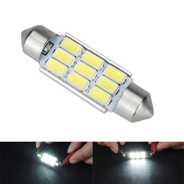39MM Festoon 5630 9SMD Canbus Error Free Car White LED Interior Dome Light Buld