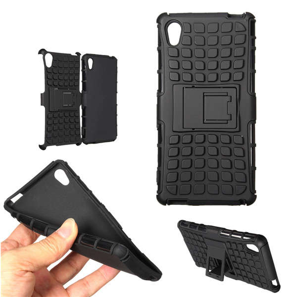 Armor Hybrid Soft TPU Stand Case Cover For Sony Xperia M4 Aqua