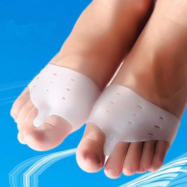 1pair Silicone Gel Big Toe Straighteners Separators Hallux Valgus Bunion Correc