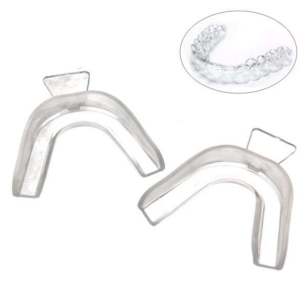 2Pcs Transparent Night Guard Teeth Whitening Grinding Mouth Trays Shield Gum De