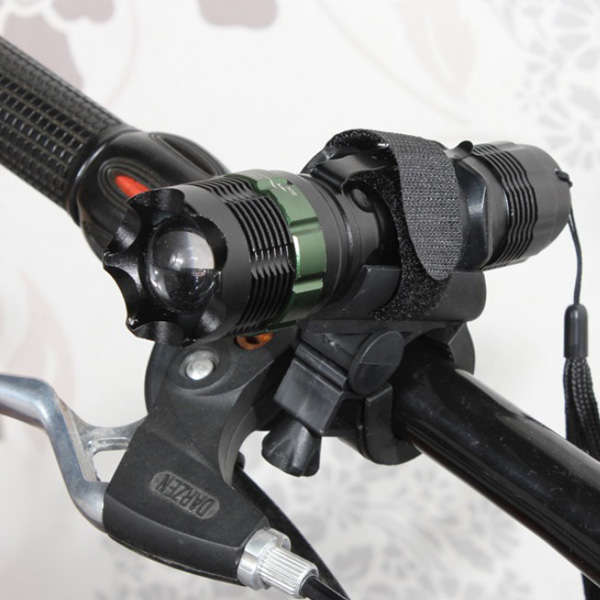 Bike Front Torch Mount LED Flashlight Clamp Adjust Holder Clip Bracket