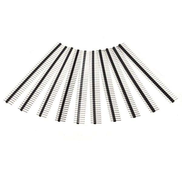 10 Pcs 40 Pin 2.54mm Single Row Male Pin Header Strip For Arduino Prototype Shi