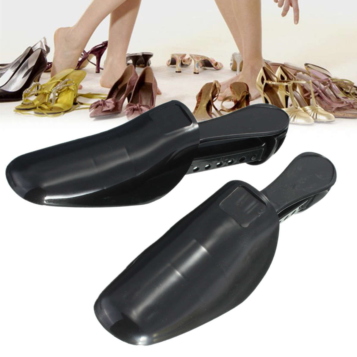 2Pcs Plastic Adjustable Shoes Support Stretcher Shoe TreeShapers Shape 5-10 UK