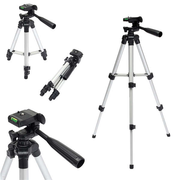 3 Section Aluminum SLR Camera Tripod Fishing Gear Accessories Lamp Tripod Stand