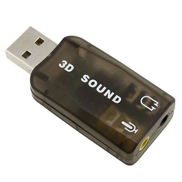 USB 2.0 External Sound Card Adapter 5.1 Channel Support 3D Sound