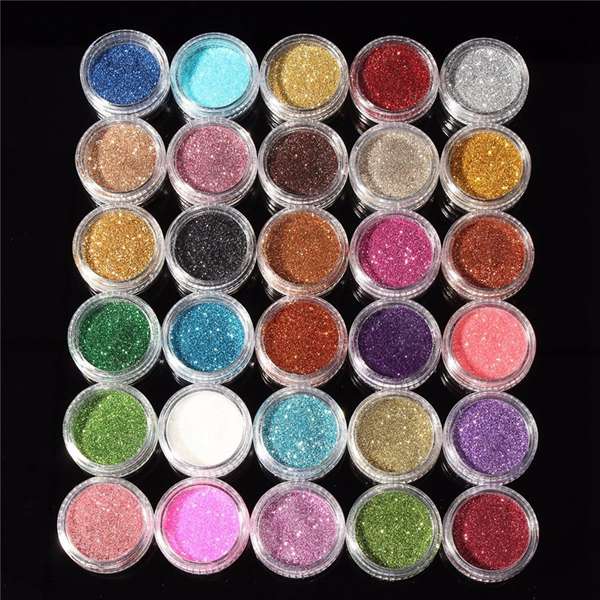 30 Colors Pro Makeup Glitter Powder Eyeshadow Pigment Eye Shadow Cosmetic Nail