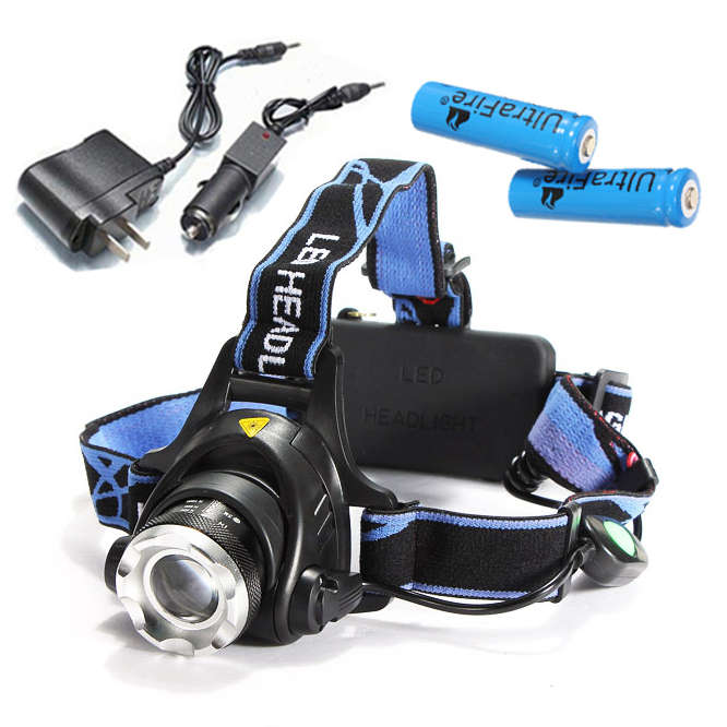 CREE XML T6 1200LM Zoomable Adjustable LED Headlamp Headlight