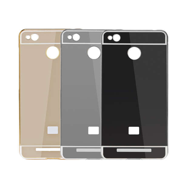 Metal Frame Plating Mirror Plane Back Case Cover For Redmi 3 Pro Redmi 3S
