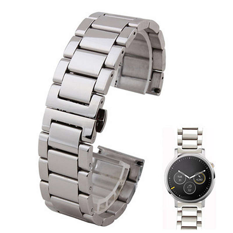 Stainless Steel Watch Strap Band for Motorola Moto 360 2nd