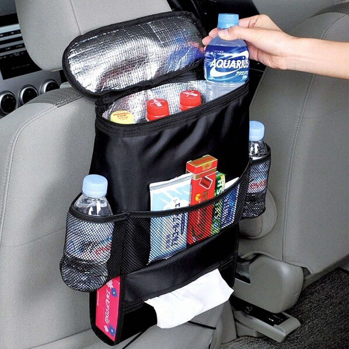 Multifunction Car Travel Seat Storage Bag Cold Insulation Pack Auto Multi-Pocket