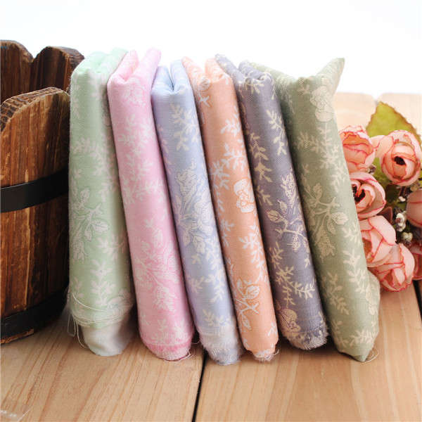 6pcs 40x50cm Mixted Color Cotton Sewing Fabric Dolls Purse Handwork DIY Patchwo