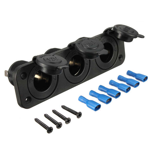 3 Way Cigarette Lighter Plug Socket Splitter Power Adapter Charger