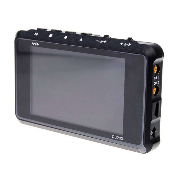 Nano DSO203 DS203 Professional Digital Oscilloscope 4 Channel 72MS/s