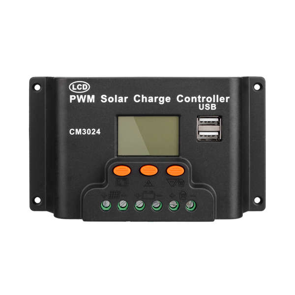 LCD 30A PWM Solar Panel Regulator Charge Controller 12V/24V 360W/720W with Dual