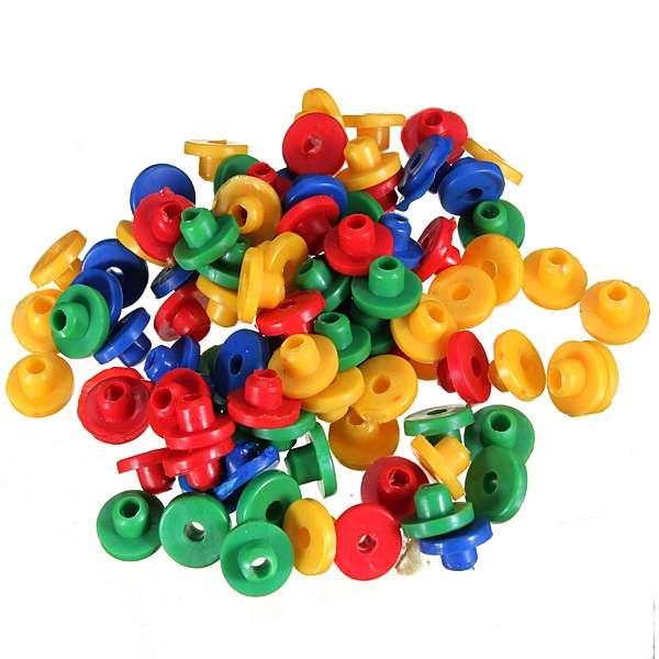 100 Mix Colorful Rubber Grommets Nipples Tattoo Machine Needles