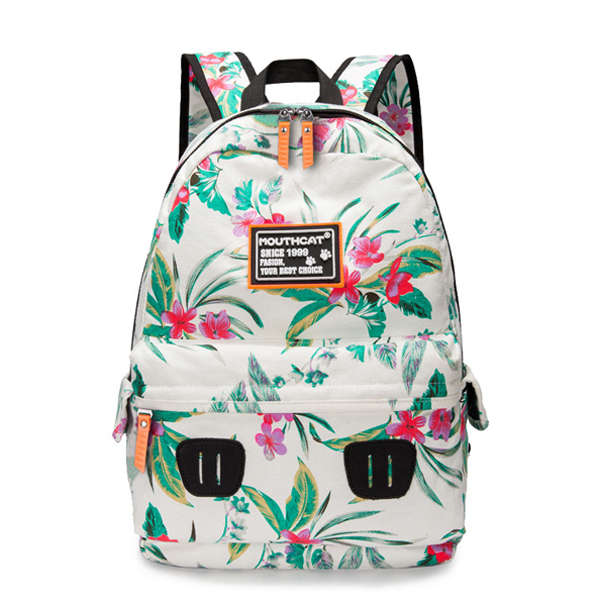 School Students Nylon Backpack Multi-pocket Large School Bag