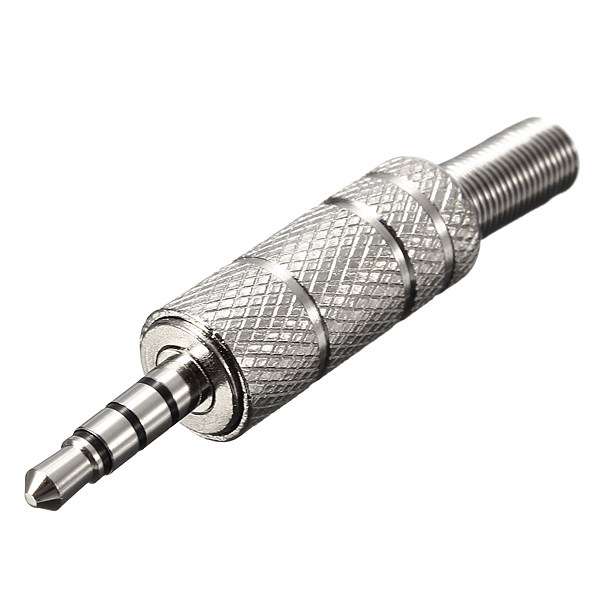 3.5mm 4 Pole Male Repair Headphones Audio Jack Plug Connector