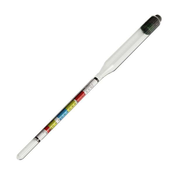 28cm Clear Glass Triple Scale Hydrometer For Homebrew Alcohol Beer/Wine Making