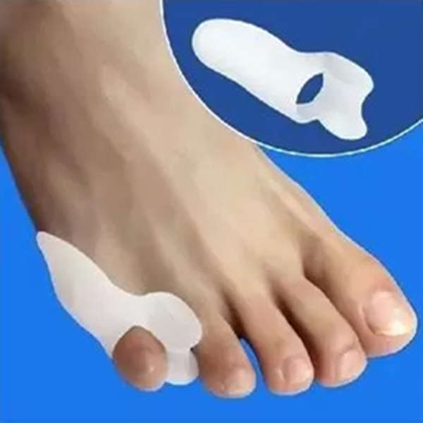 2Pcs Soft Silicone Gel Toe Separators Straightener Bunion Protector