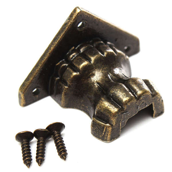 4pcs Antique Brass Decorative Feet Leg Metal Corner Protector For Jewelry Chest