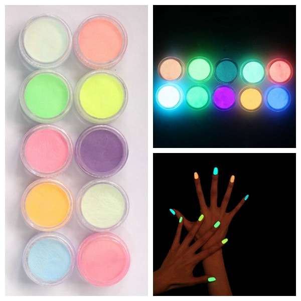 Glow In The Dark Nail Fluorescent Tattoo Acrylic Powder Decoration