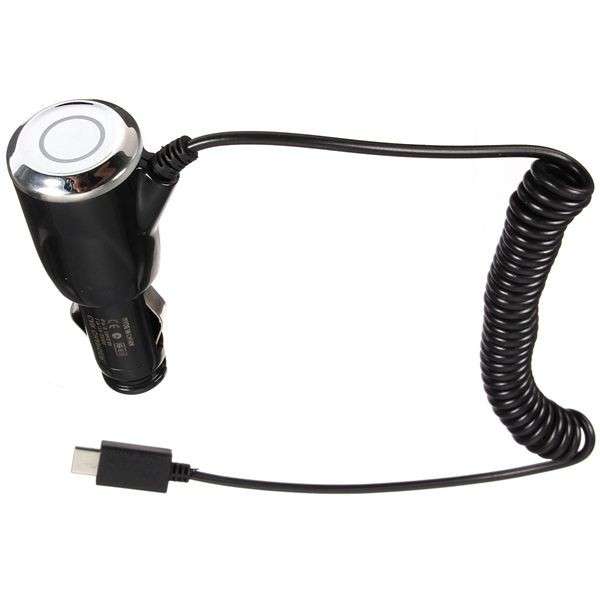 For Xiaomi 4C Nokia N1 tablet 2A USB 3.1 Type C Car Charger Coiled Cord Adapter