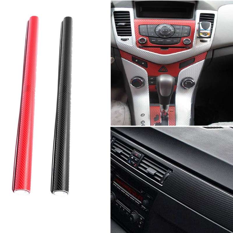 60x152cm DIY 4D Glossy Carbon Fiber Vinyl Wrap Car Sticker Decal Sheet