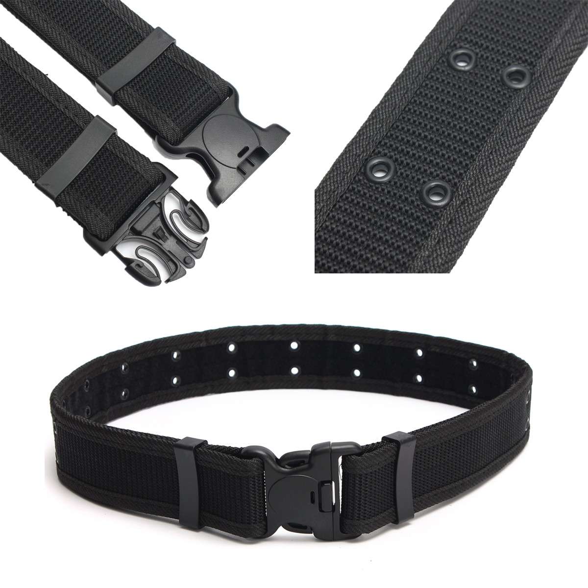 Tactical Military Waist Belt Strap Hunting Survival Buckle Clip Strap Adjustable