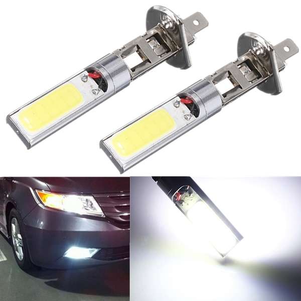 2 x H1 10W LED Fog Light Xenon White 6000K COB LED Bulbs