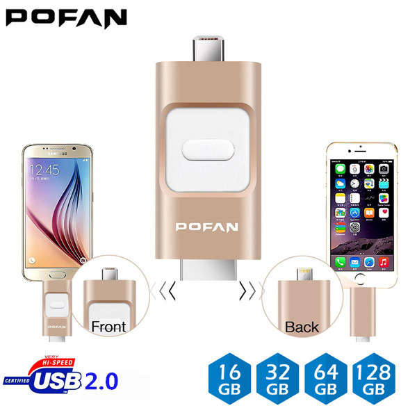 3 IN 1 64GB Mobile Lightning & USB 2.0 Flash Drive U Disk for iPhone iPad Andro