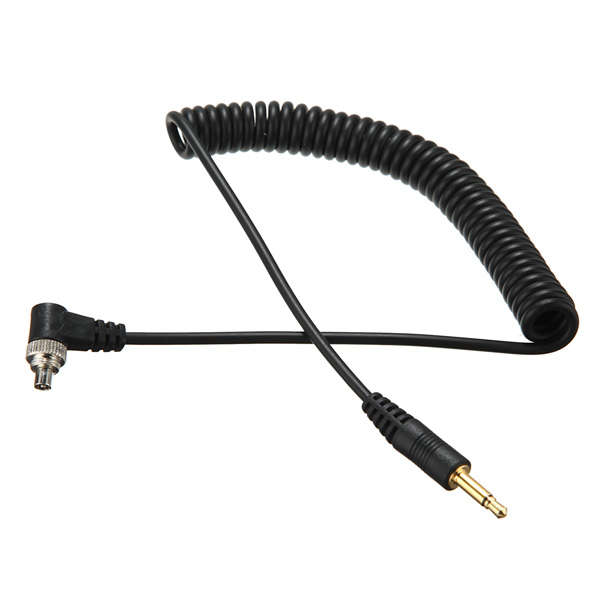 3.5mm To Male Flash PC Sync Cable With Screw Lock For Trigger Receiver