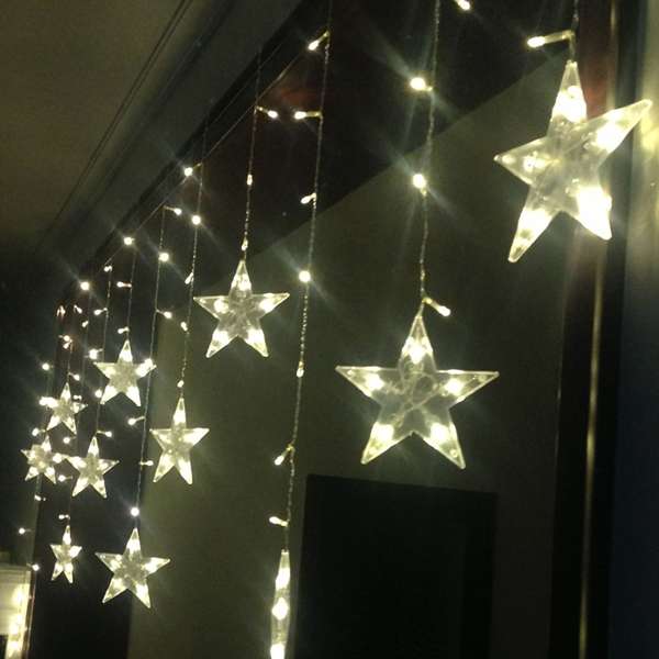 3M Width LED Stars Curtain String Christmas Wedding Decoration Light