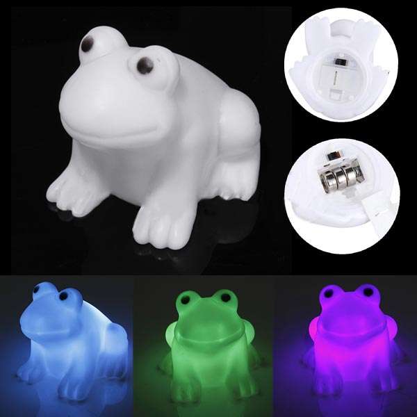 LED Cute Frog Night Light Novelty Lamp Changing Colors Light