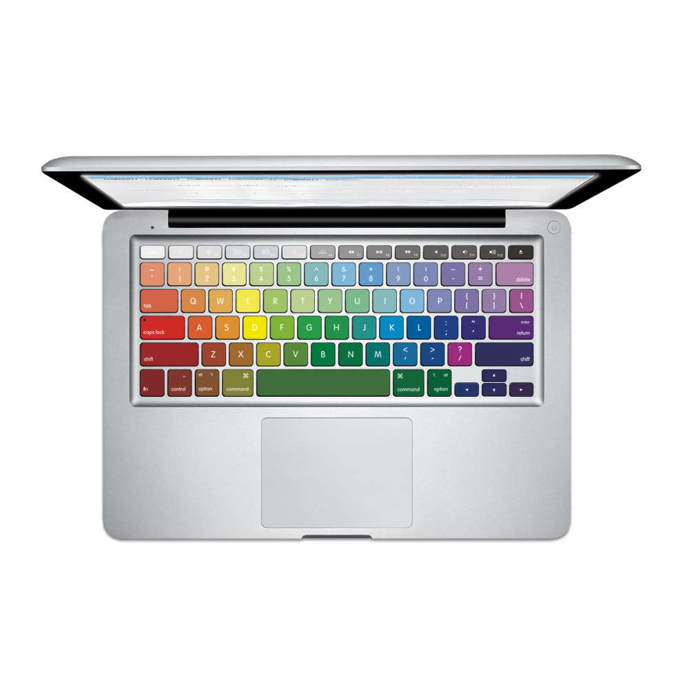 For  Macbook 12'' Retina 13'' Rainbow Keyboard Stickers Protective Skin Cover F