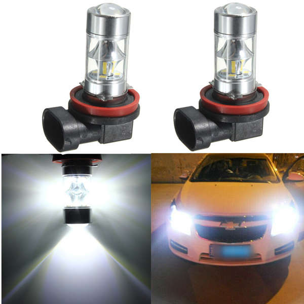 2pcs H8 H11 12 SMD 2835 LED Light 60W Car Fog Driving Light Bulbs