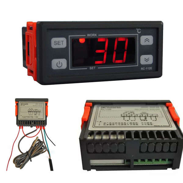 RC-112 220V/110V 10A Digital LCD Thermostat Regulator Temperature Controller Wi