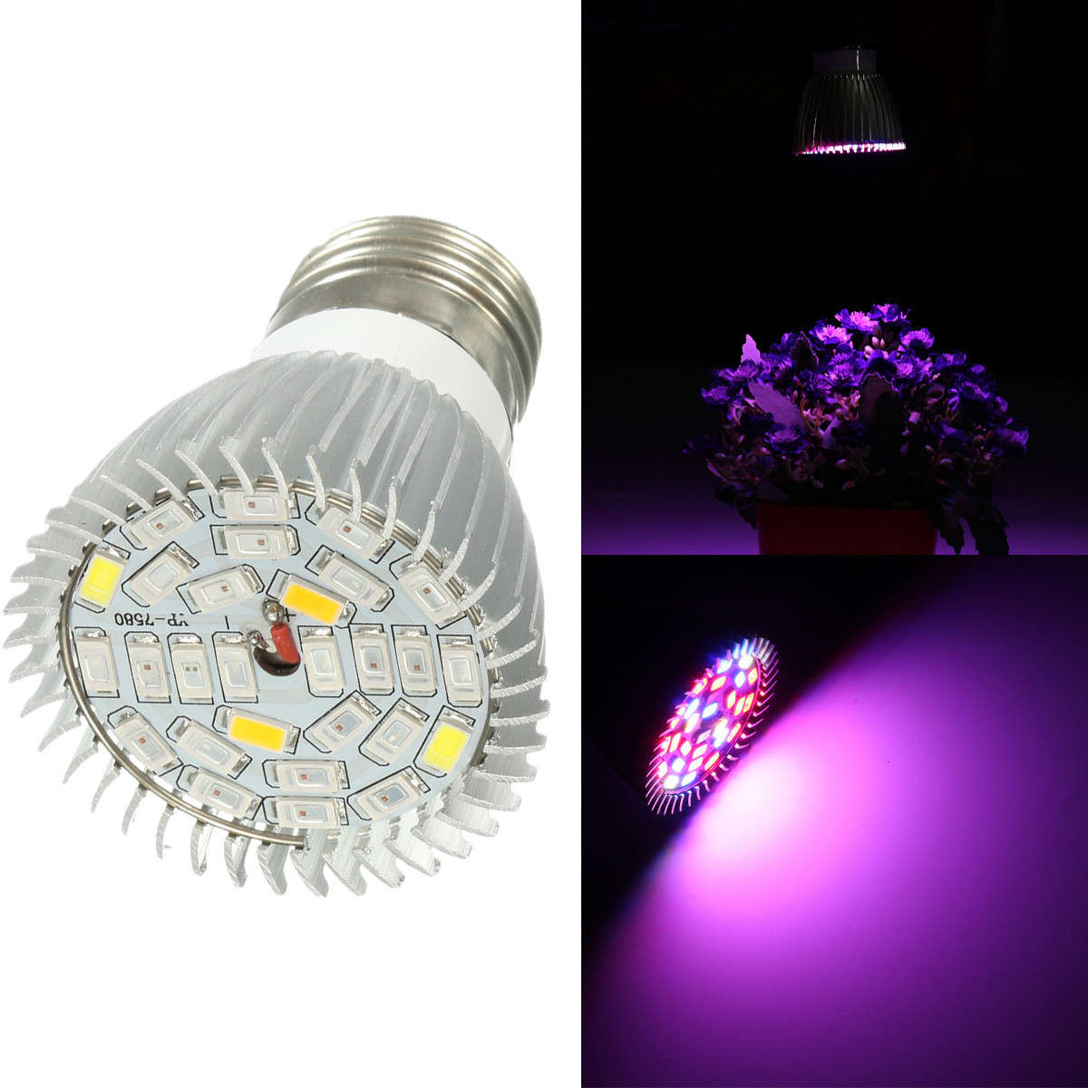 E27 28W Full Spectrum LED Grow Light Horticulture Lamp for Garden Flowering Pla